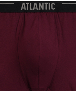 Мужские трусы шорты Atlantic, набор из 3 шт., хлопок, тёмно-фиолетовые + чёрные + тёмные хаки, 3MH-011