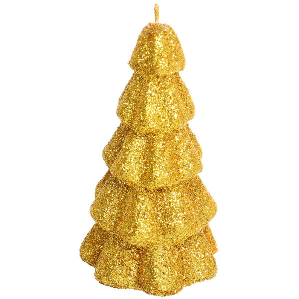 Свеча новогодняя «Сказочная ёлочка» 5,5х10 см, золото