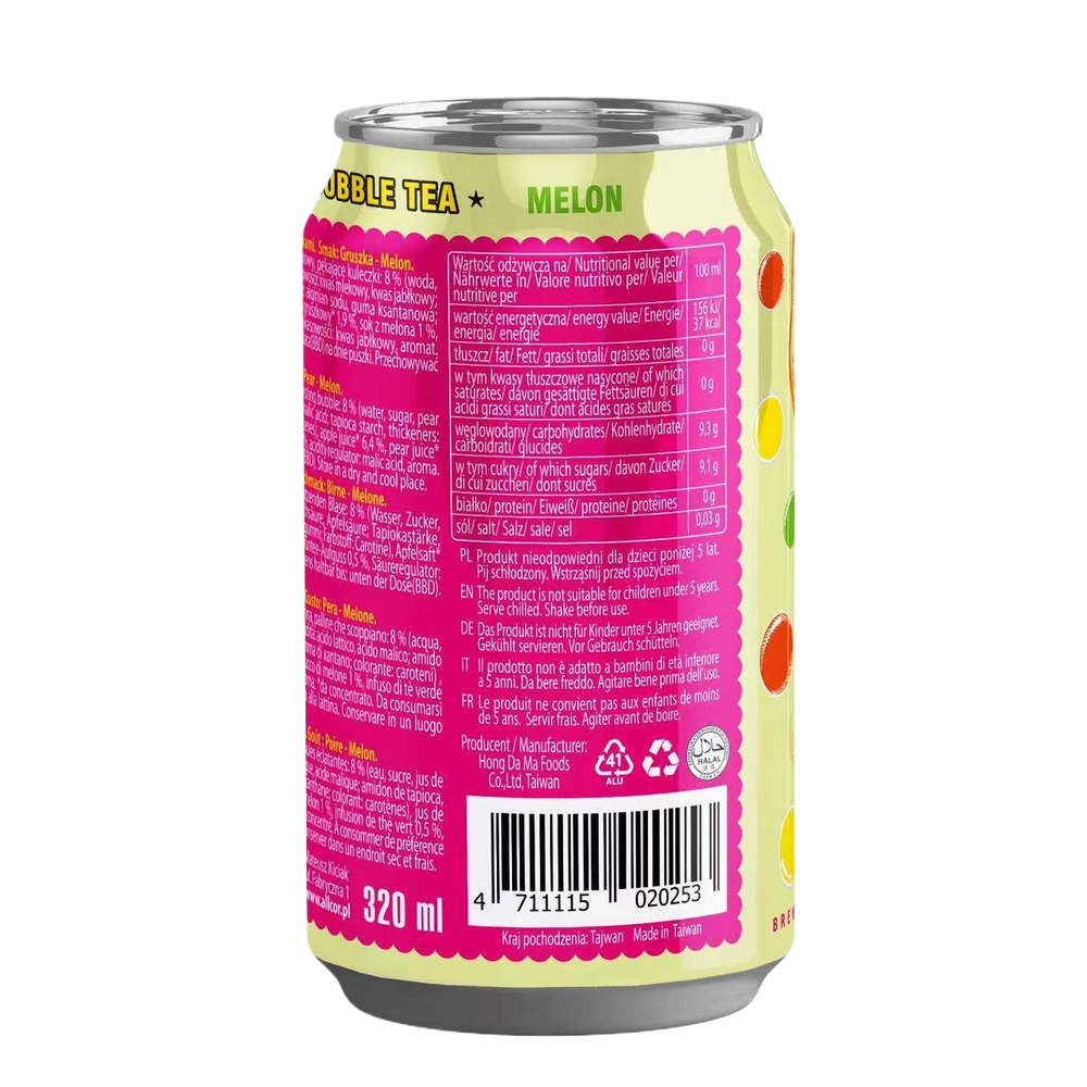 Напиток Lady Boba Bubble Tea со вкусом груши и дыни