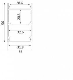 Накладной светильник 6063 LINE 3556 0412602