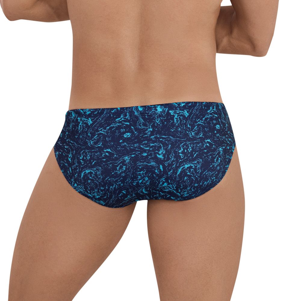 Мужские плавки темно-синие с принтом Clever AURA SWIMSUIT BRIEF 115408