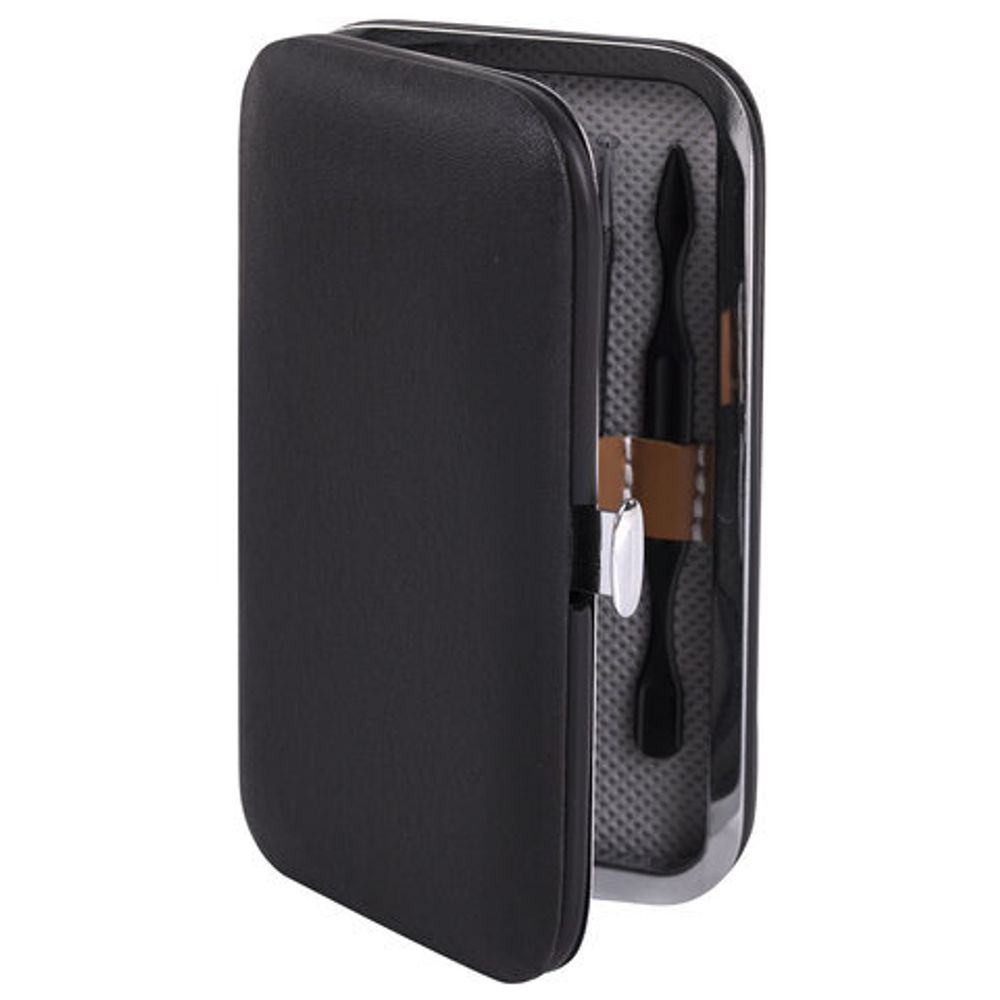 Универсальный набор для маникюра и педикюра 9 в 1 в футляре, MINI, черный, WBZ, 609491