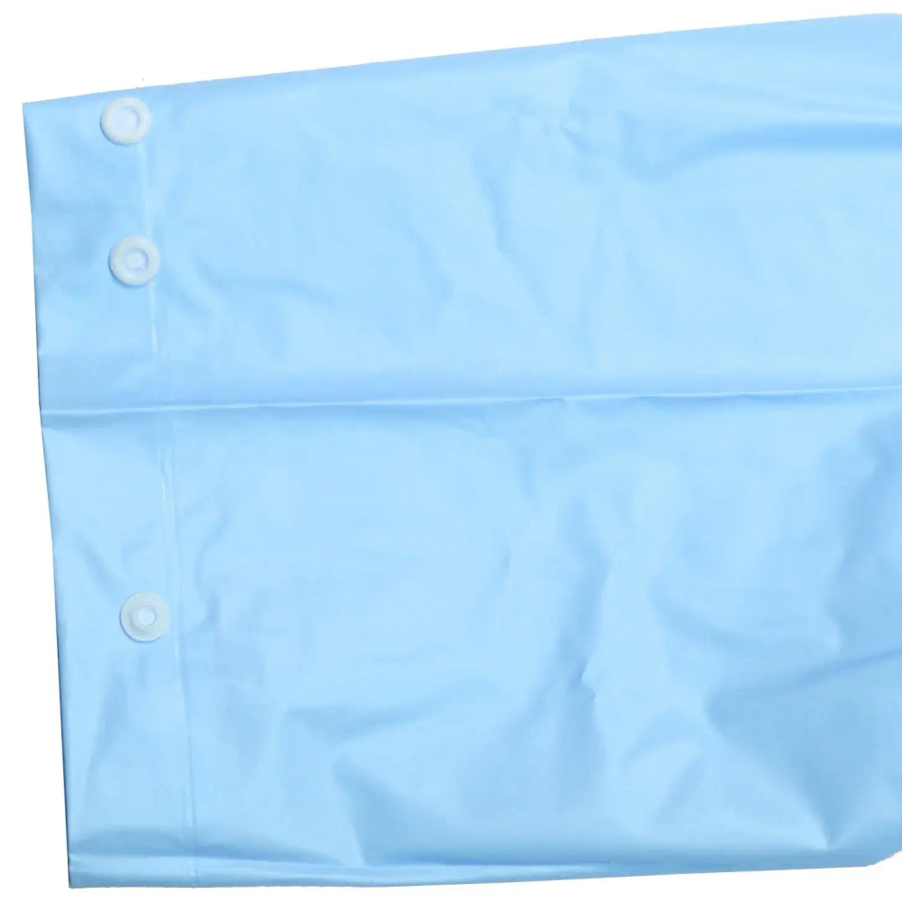 Дождевик-плащ детский «Радуга» с капюшоном,регулир.манжет,с отдел.под рюкзак, цвет бело-синий, размер XL(95*57см) ДоброСад