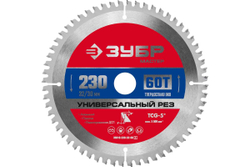 Диск пильный по алюминию ЗУБР Универсальный рез 230x32/30 мм, 60Т 36916-230-32-60_z01