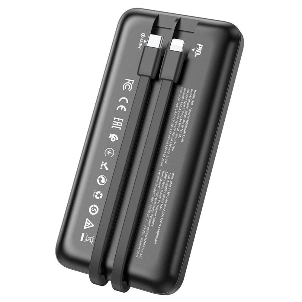 Портативный аккумулятор HOCO J90A 10000 mAh PD 20W+QC 3.0 (черный)