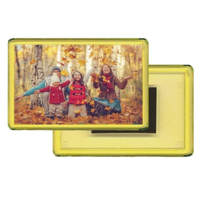 Акриловый магнит бронзовый прямоугольный. Размер 52х77мм