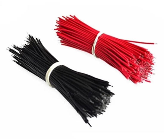 Двусторонний луженый тонкий провод 5/0,8 мм 100 мм (100 шт)