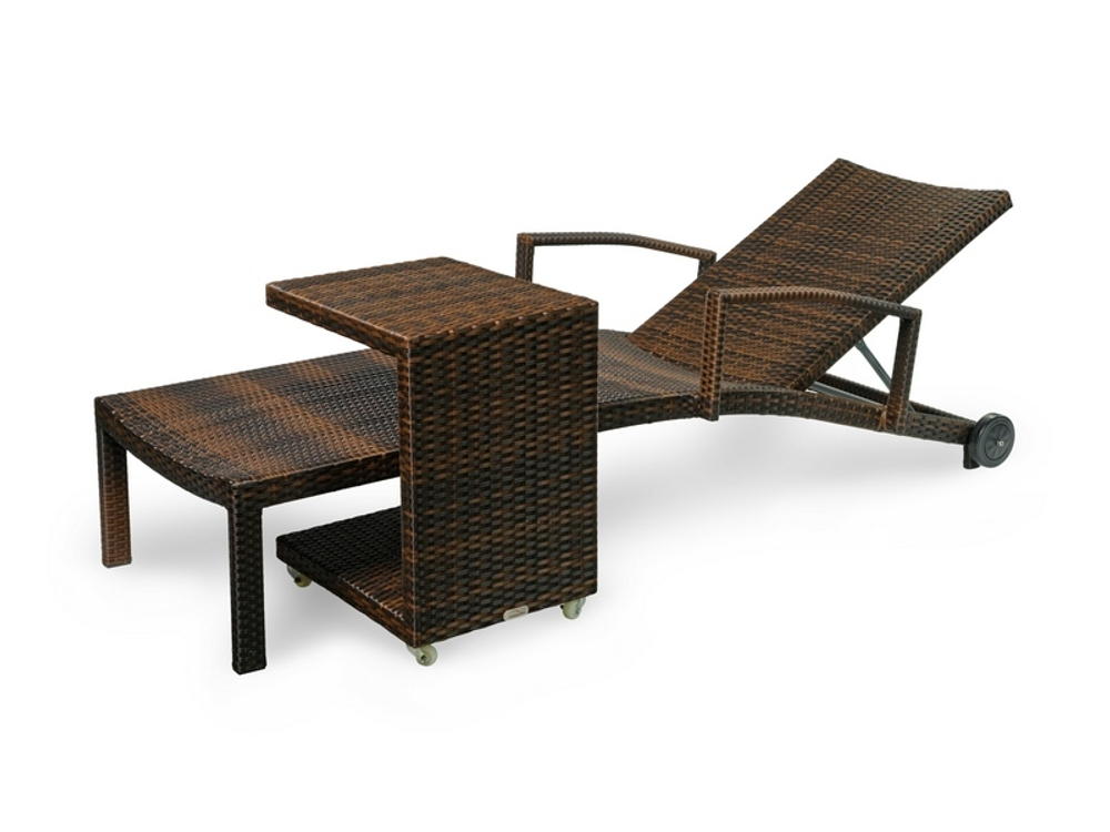 Плетеный шезлонг MILANO темно-коричневый