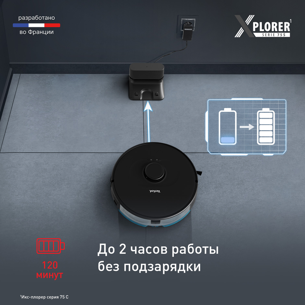 Робот-пылесос Tefal X-plorer Serie 75 S RG8575WH