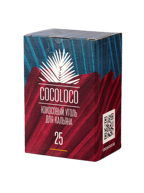 Уголь кокосовый «Cocoloco» 25 мм. (72 шт., 1 кг.)