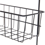 Органайзер металлический подвесной универсальный «ФАНАДЕРО», цвет черный, две полки, 25.5*10*33.5см (лейбл)