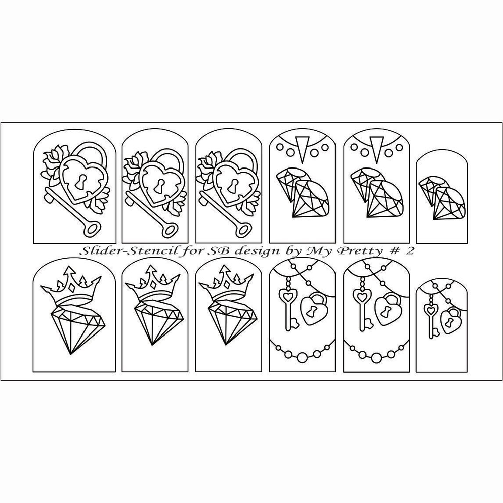 Слайдер трафарет для дизайна "Sweet Bloom" (Свит Блюм) # 2