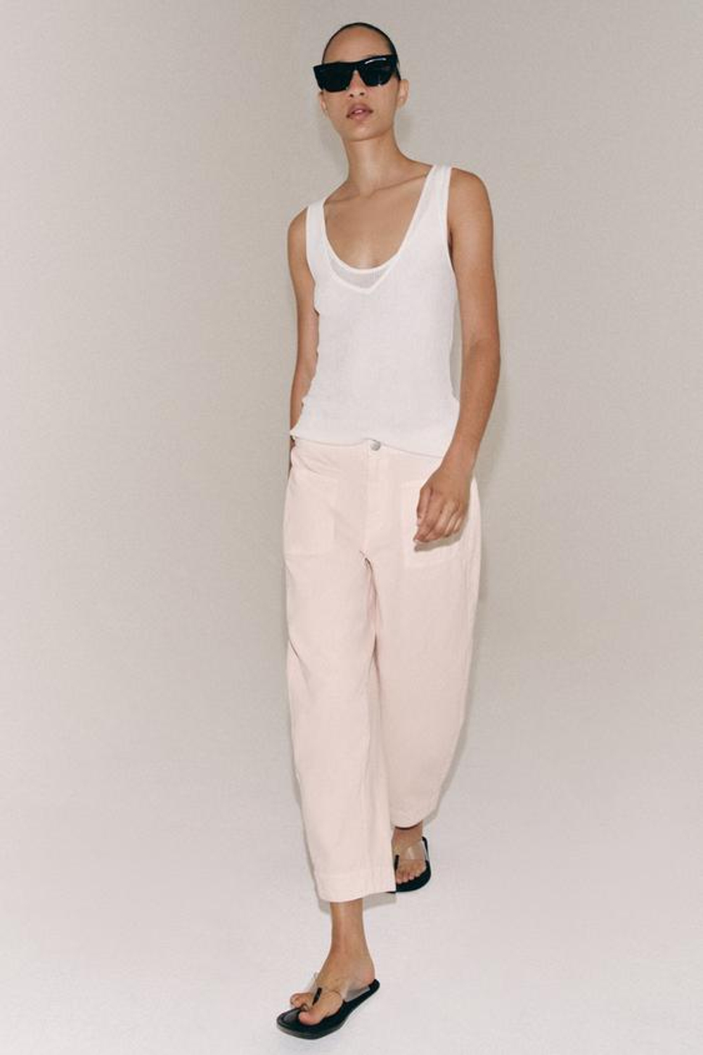 ZARA БРЮКИ BARREL — ZW COLLECTION, РОЗОВЫЙ
