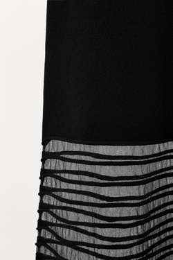 ZARA ТРИКОТАЖНОЕ ПЛАТЬЕ ИЗ ПОЛУПРОЗРАЧНОЙ ТКАНИ, ЧЕРНЫЙ