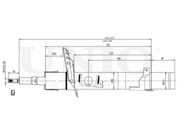 Амортизатор газовый передней подвески правый UNIO SAB-10217