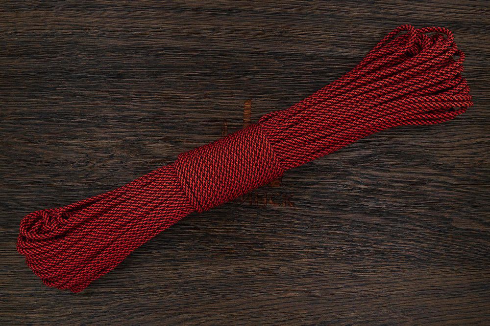 Пaракорд «BlackSpiral red», 1 метр