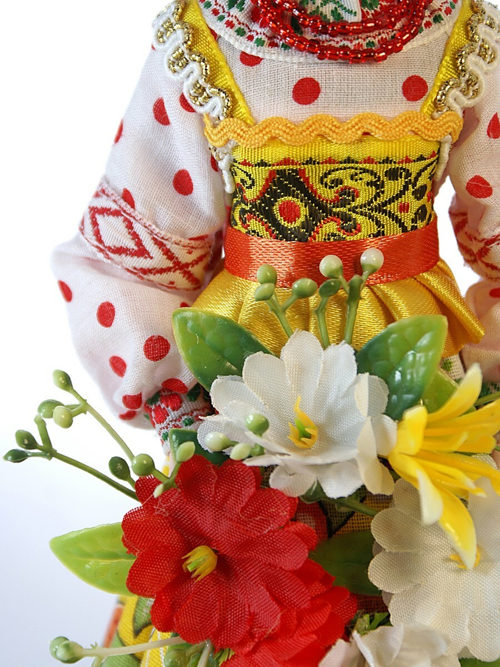 Кукла коллекционная в русском костюме Девушка с венком