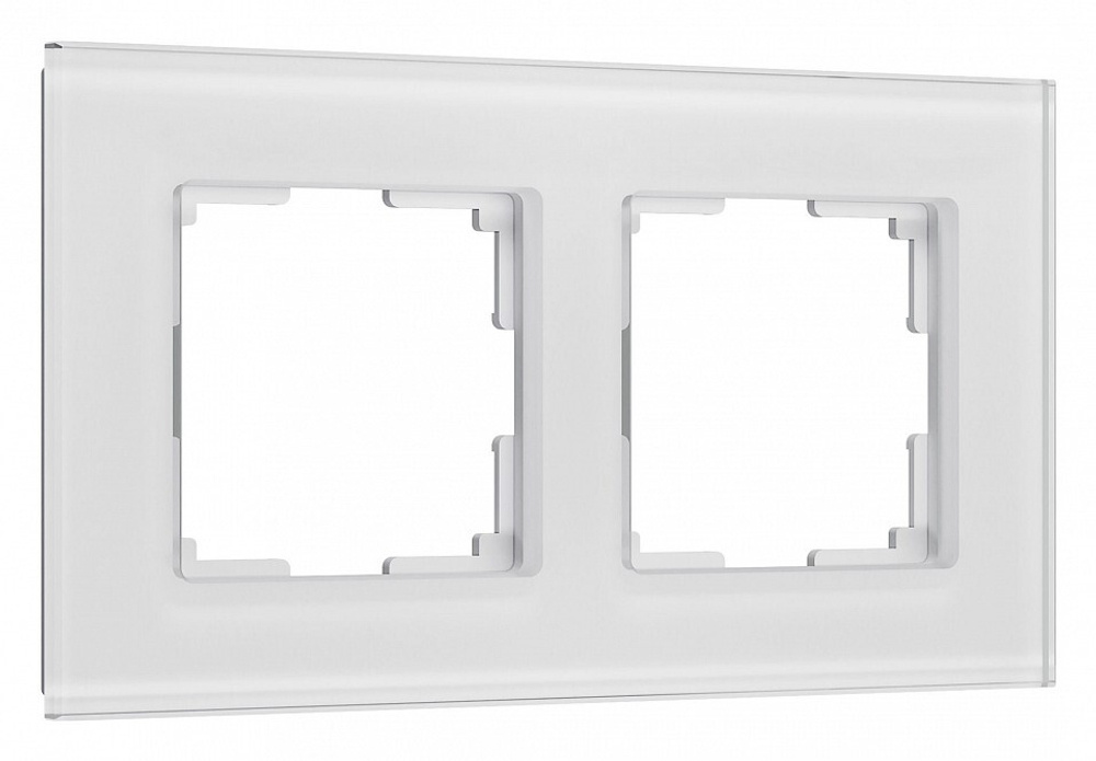 Рамка на 2 поста Werkel Senso (белый, стекло soft-touch) W0023101