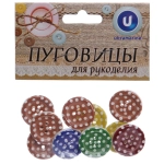 Пуговицы «Горошек» деревянные в наборе 10шт