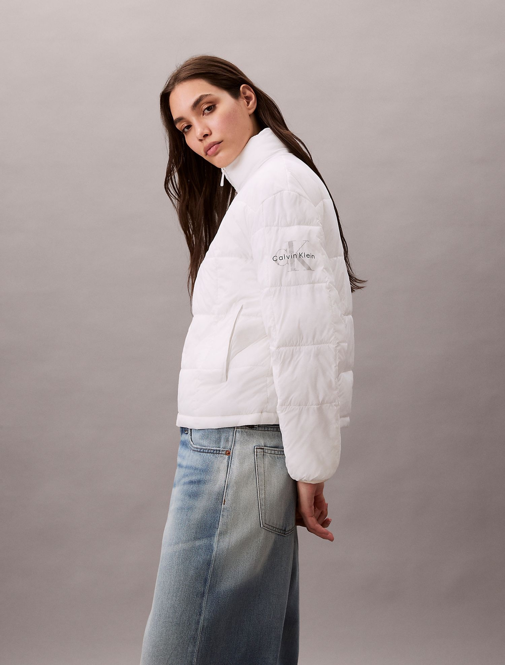 Утепленная куртка Calvin Klein Lightweight Puffer Jacket Snow White