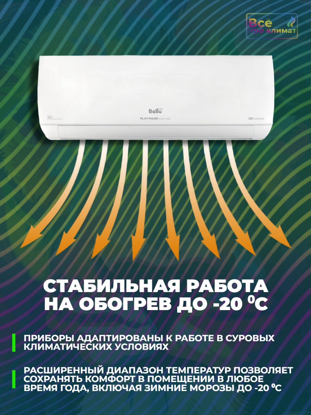 Инверторная мульти сплит-система Ballu Platinum Evolution на 3 комнаты BSUI-FM-07+07+09 HN8/EU BA3OI-FM/out-21HN8/EU, комплект