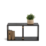 Полка настенная,70х28х35, Эдгар, полка настольная и напольная, для ванной и спальни, стеллаж модульный, черный дуб, La Redoute