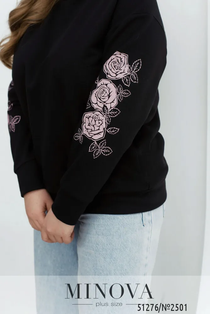 Свитшот 2501-черный Minova