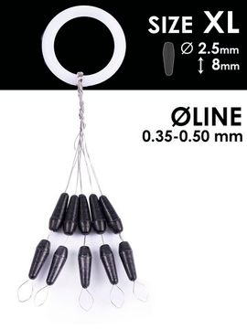 Стопоры резиновые Salmo RUBBER CONE STOPS р.004XL 10шт.