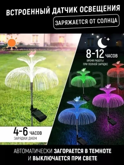 Уличный светильник, светодиодный садовый, бабочка, уличный фонарь для освещения дома сада и дачи