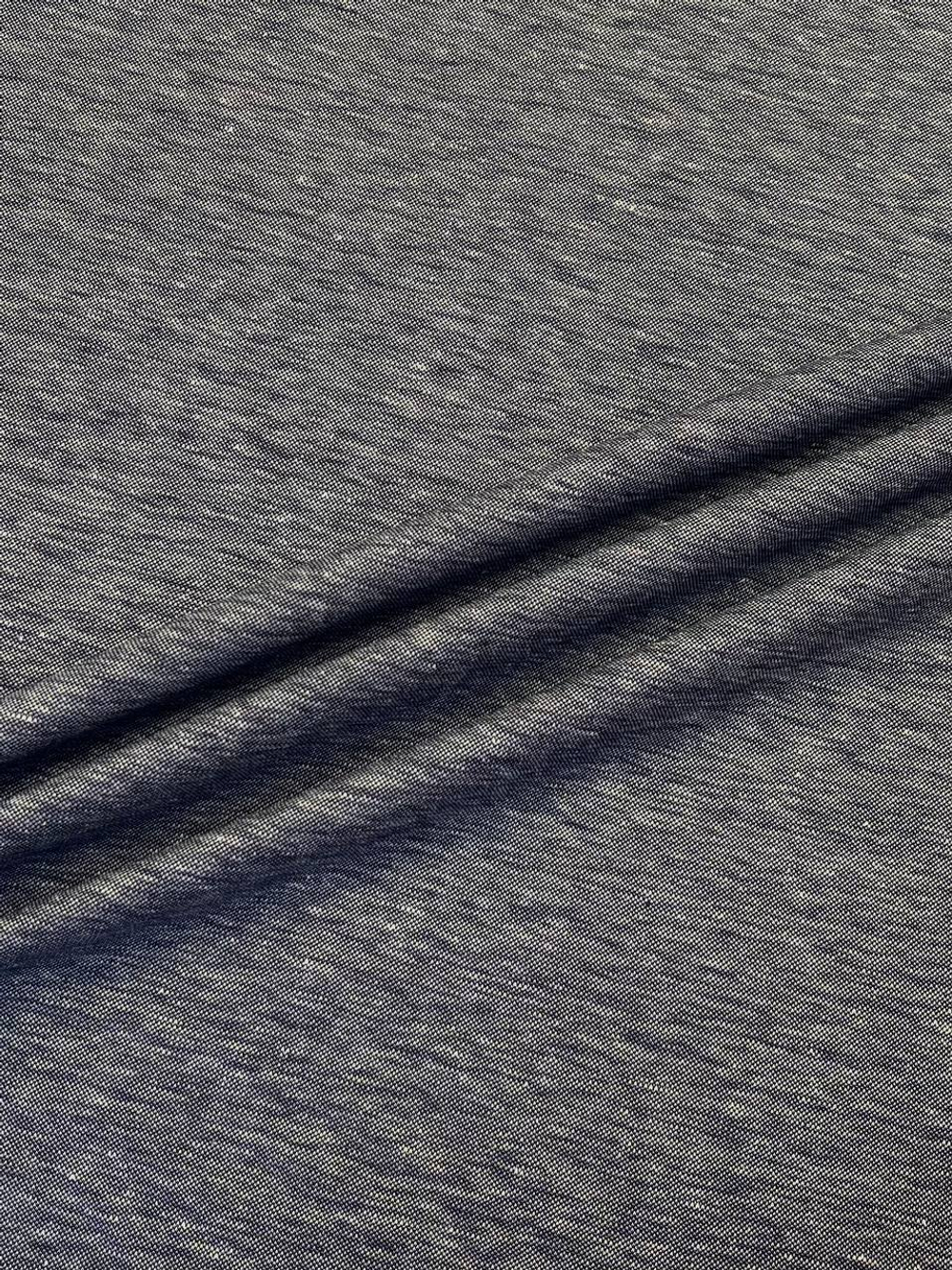 Трикотаж льняной с хлопком Dondi синий