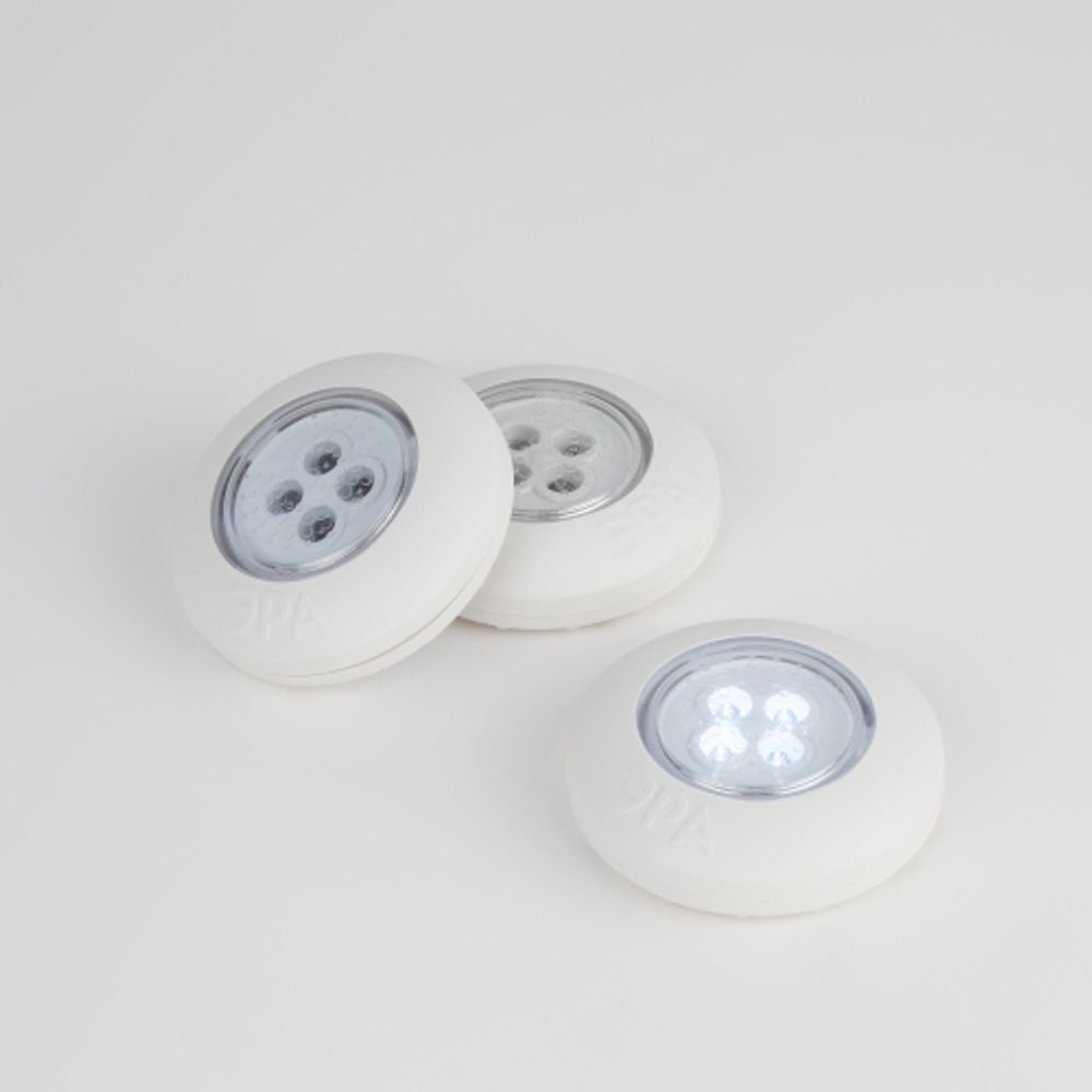 Светодиодный фонарь подсветка ЭРА SB-803 пушлайт 4хLED на батарейках 3хААА белый 3 шт | Подсветка, пушлайты