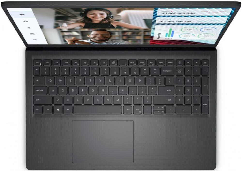 Ноутбук  Dell Vostro 3520 15.6 ", Core i5, 16 Гб RAM, 256 Гб SSD, Iris Xe Graphics, Черный