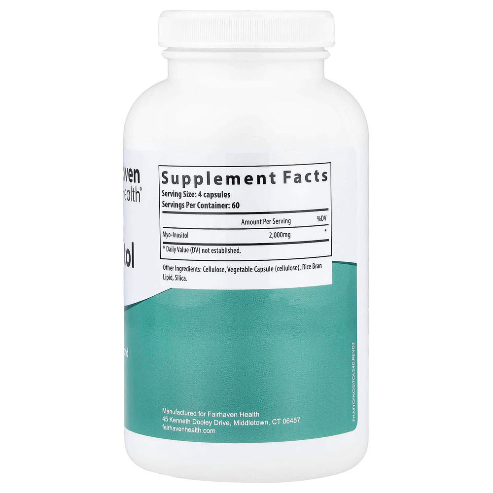 Fairhaven Health, мио-инозитол, 240 капсул (500 мг в 1 капсуле)