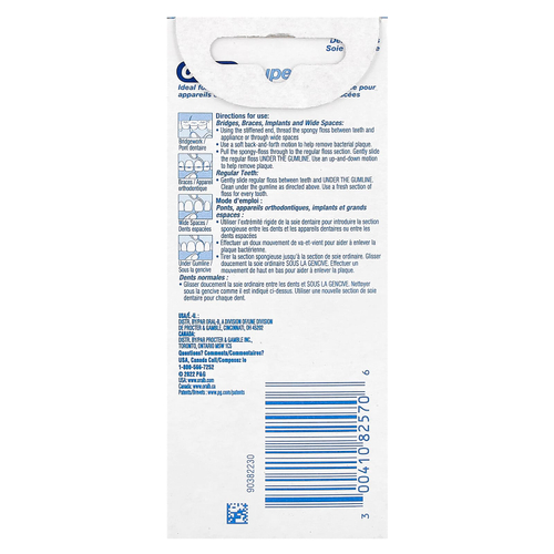 Oral-B, Super Floss ™, мята, 50 предварительно нарезанных нитей