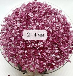 СТЕКЛЯННАЯ КРОШКА БЛЕСТЯЩАЯ РОЗОВО-ЛИЛОВАЯ 2 ФРАКЦИЯ