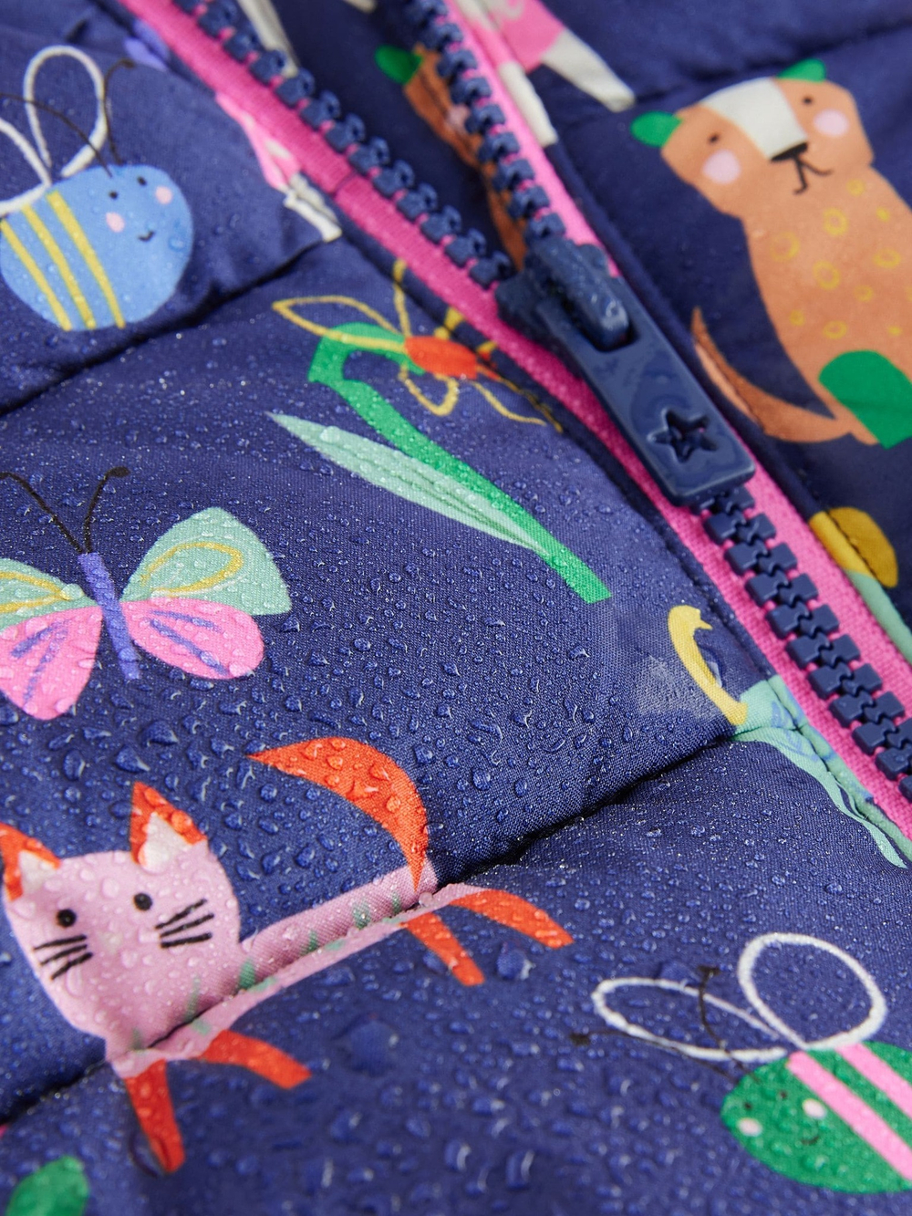 Куртка утепленная с капюшоном для девочки Next E25-318, Темно-синий