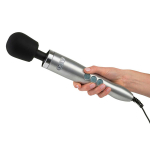 Мощный серебряный вибратор-вонд 37см Doxy Die Cast Extra Powerful Massage Wand Vibrator Silver