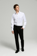 Рубашка белая жаккардовая с пейсли «Особенный вечер»