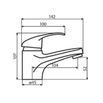 Смеситель для раковины, полимер Dorff Comfort D8021000 Хром