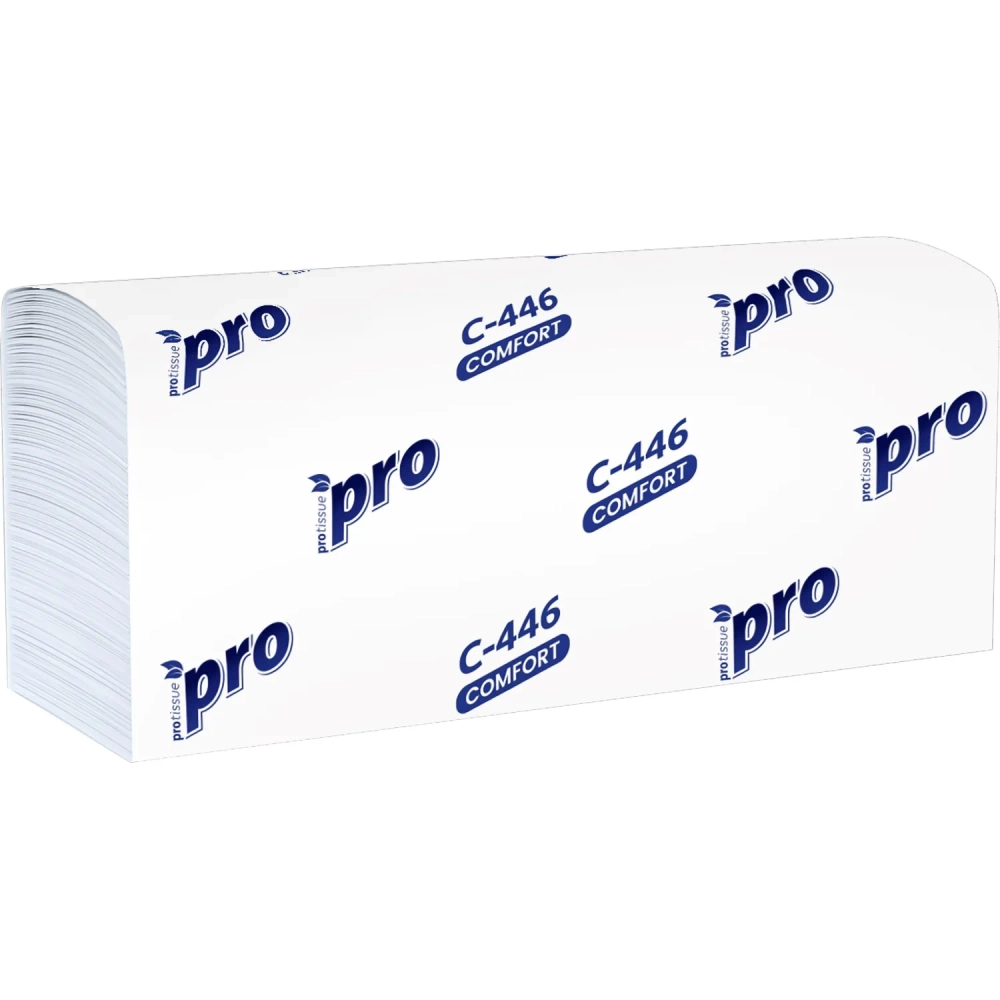 Полотенца бумажные Protissue Z-слож 1сл 200л/пач 28пач/кор_С446