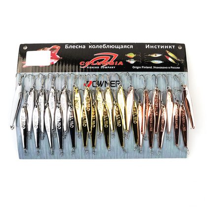 Блесна зимняя Columbia "Окуневая", средняя, на блистере (55мм, 5.25гр), 30шт/уп