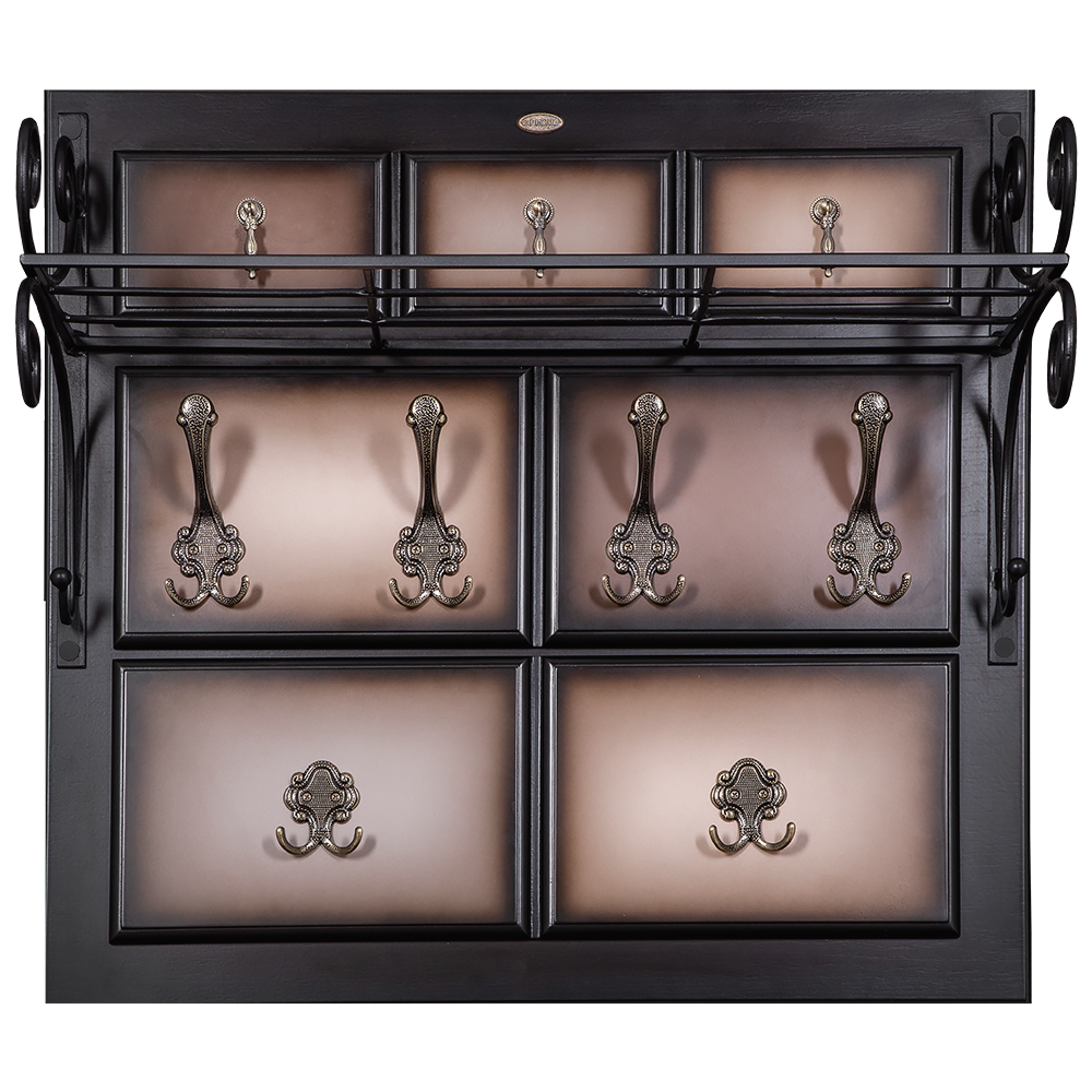 Вешалка настенная Пандора 2 Орех Оберджин Шоколад