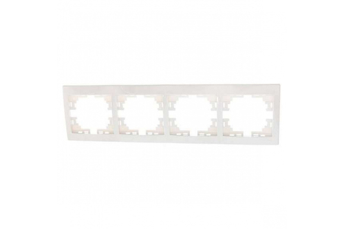 Рамка 4-м горизонт. белая ФОРТУНА