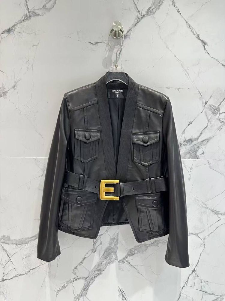 Кожаная куртка MIU MIU