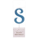 Свеча для торта Цифра Иллюзия «8» 9,5 см, голубой