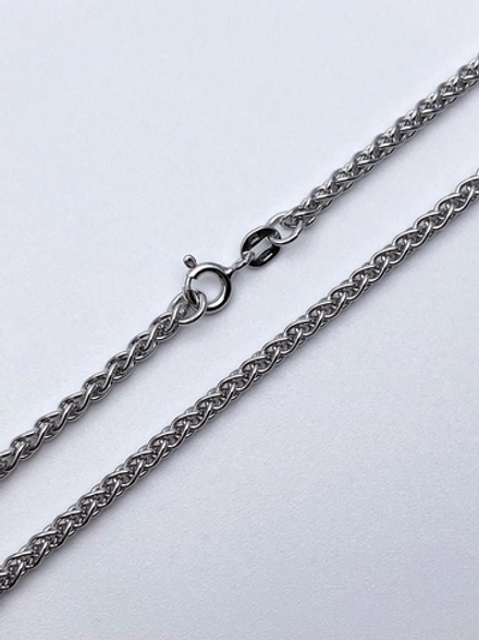 Цепь из серебра/Колос граненый/Родий