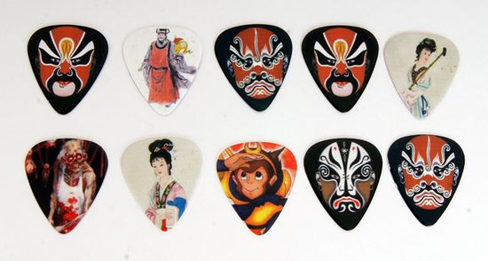 Медиаторы разноцветные, 10шт, рисунок на двух сторонах, 0,71-8,81мм, Alice AP-10R2