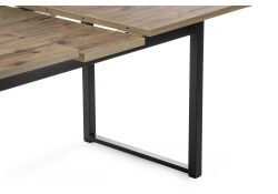 Стол Макта 140(170)х85х73 дуб велингтон / черный матовый