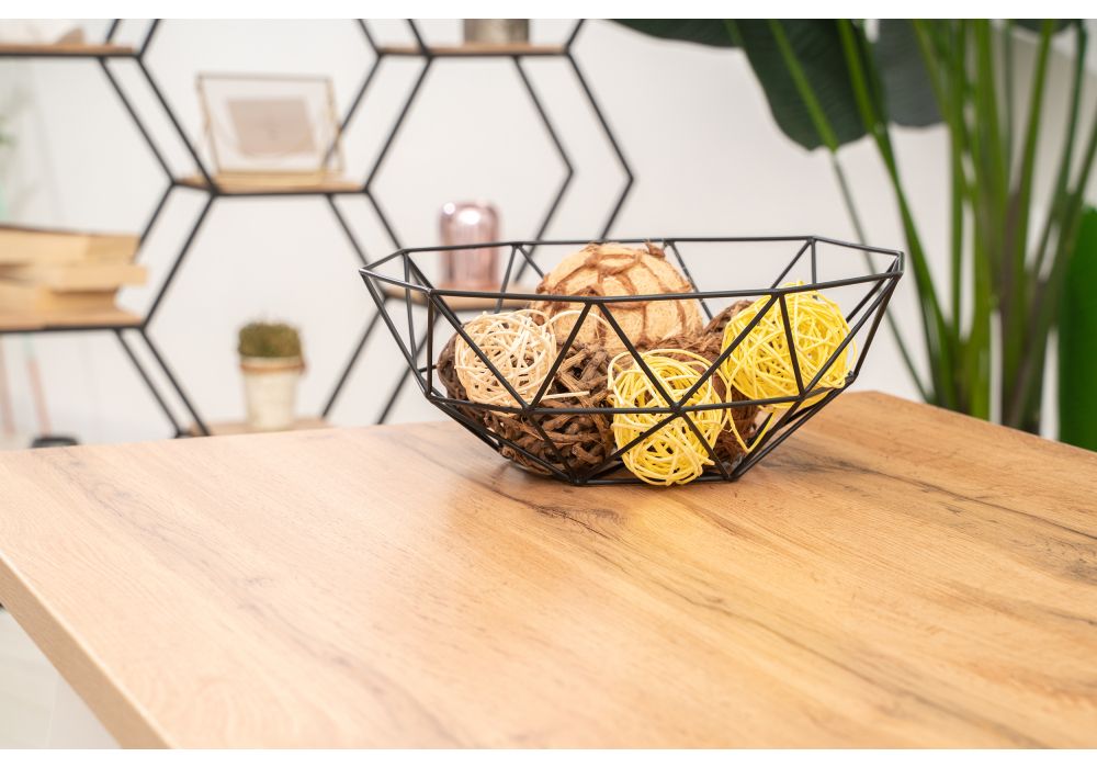 Стол Лота Лофт 140х80х75 25 мм дуб вотан / белый матовый