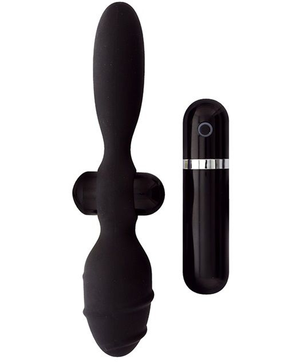 Двусторонний анальный стимулятор MENZSTUFF THRILLER ASS - 20 см. (Цвет: черный)